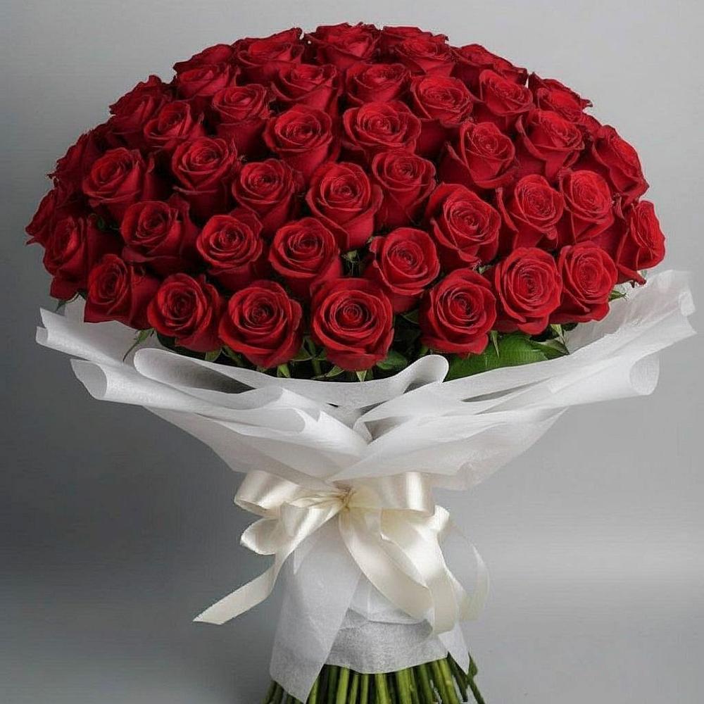 Букет 101 Красная роза Блэк Мэджик в Приволжском Республики Марий Эл