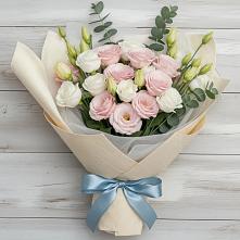 Букет цветов из:  Лизиантусы в Приволжском Республики Марий Эл