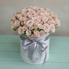 Цветочная композиция из Розы в шляпной коробке в Приволжском Республики Марий Эл