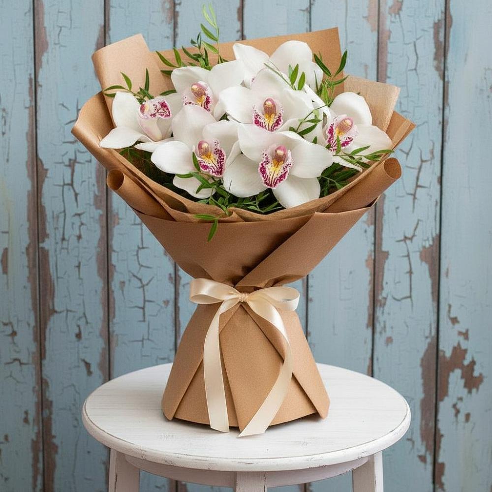 Букет цветов из: Орхидеи и Розы в Приволжском Республики Марий Эл