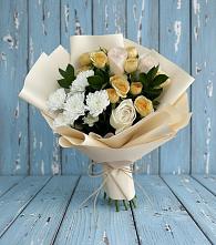 Букет цветов из:  Розы и Хризантемы в Приволжском Республики Марий Эл