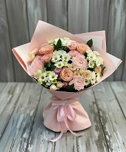 Букет цветов из:  Гвоздики, Розы и Хризантемы в Приволжском Республики Марий Эл