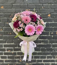 Букет цветов из:  Герберы и Хризантемы в Приволжском Республики Марий Эл