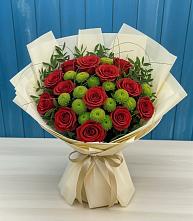 Букет цветов из:  Розы и Хризантемы #REPLACE_PRED# Приволжском Республики Марий Эл