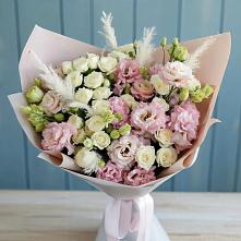 Букет цветов из:  Альстромерии и Розы #REPLACE_PRED# Приволжском Республики Марий Эл