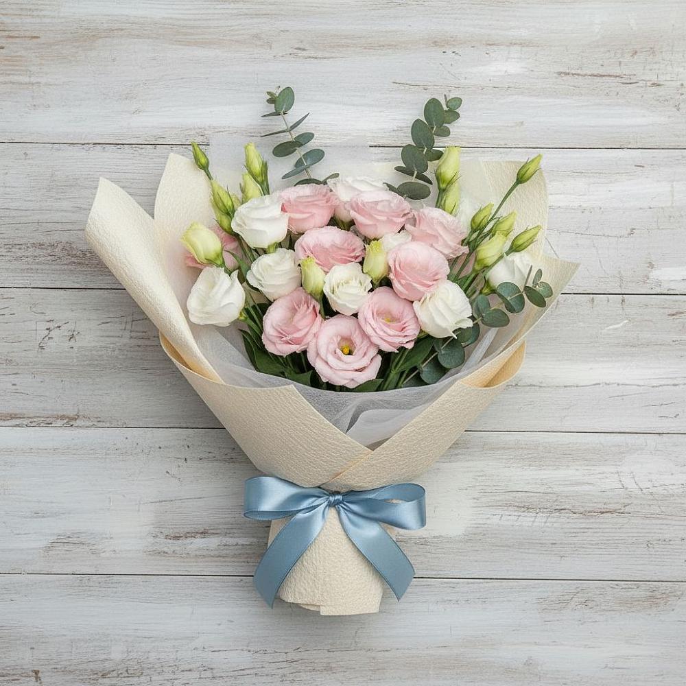 Букет цветов из: Лизиантусы в Приволжском Республики Марий Эл